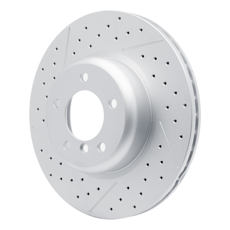 BMW 135IS Brake Rotor (1) - Front - DFC - Hi-Carbon Alloy Geomet Coated Drilled and Slotted - 2013