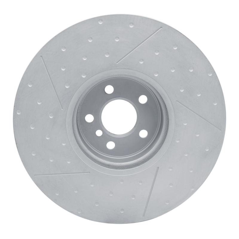 BMW M340iX Brake Rotor (1) - Right Front - DFC - Hi-Carbon Alloy Geomet Coated Rotor - Dimpled and Slotted - `20-`25