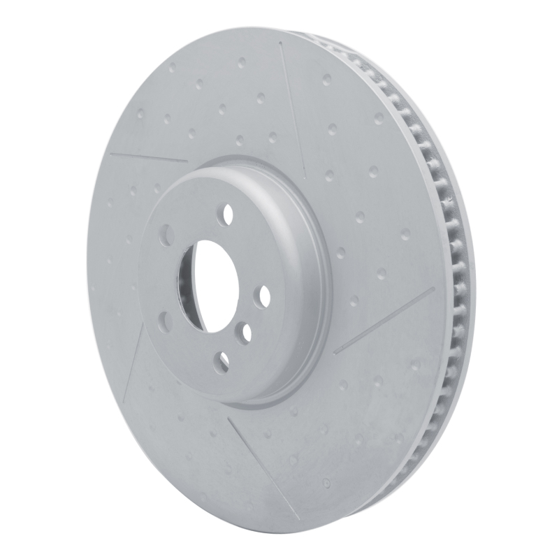BMW M340iX Brake Rotor (1) - Right Front - DFC - Hi-Carbon Alloy Geomet Coated Rotor - Dimpled and Slotted - `20-`25