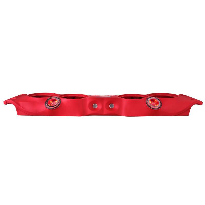 Jeep Wrangler JKU Overhead Soundbar - DS18 - Fits 4 x 8in Speakers (Not Included) Tweeters Drivers Included - Red - `07-`18