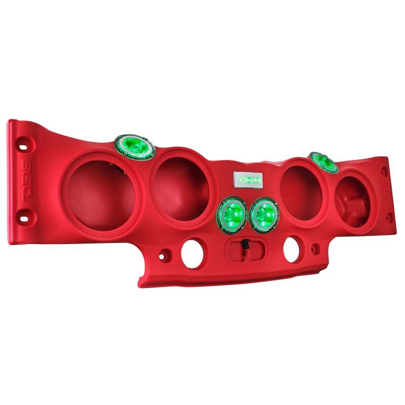 Jeep Wrangler JKU Overhead Soundbar - DS18 - Fits 4 x 8in Speakers (Not Included) Tweeters Drivers Included - Red - `07-`18