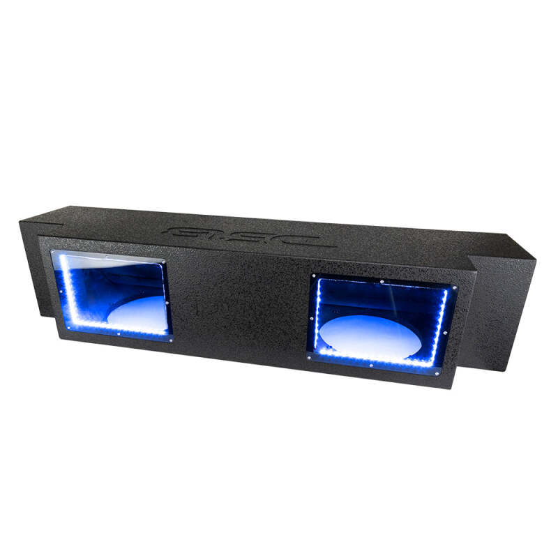 Jeep Wrangler JLU Subwoofer Enclosure - DS18 - 2x 12in Down Fire LED Lights - `07-`23