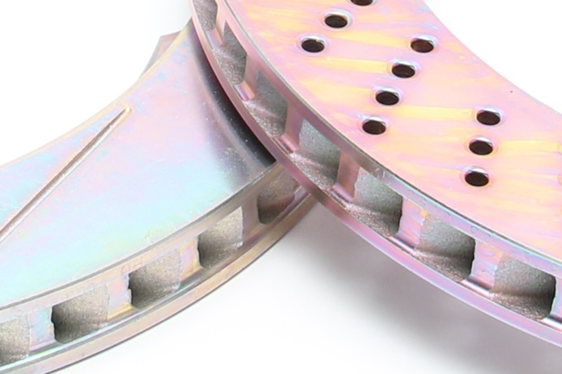 BMW M3 Brake Rotors (2) - Front - Dinan - Drilled 380x34mm - Silver - `08-`13