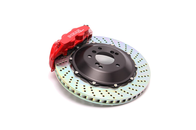 BMW 3 Series Brake Kit - Front - Dinan - Drilled Rotors + Dinan-spec Pads - Red - `12-`21