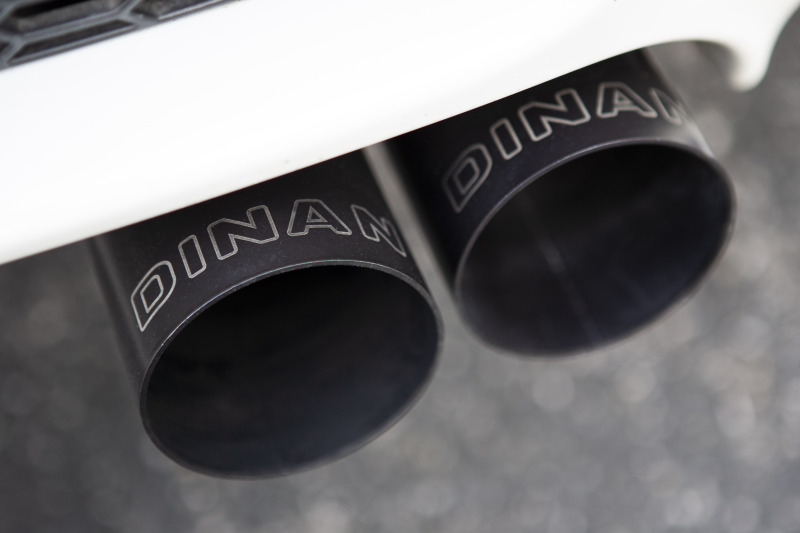 BMW M3 Performance Exhaust - Rear - Dinan - Axleback, Freeflow, Helmholtz Chamber, Polished, Black Tips - Black - `08-`13