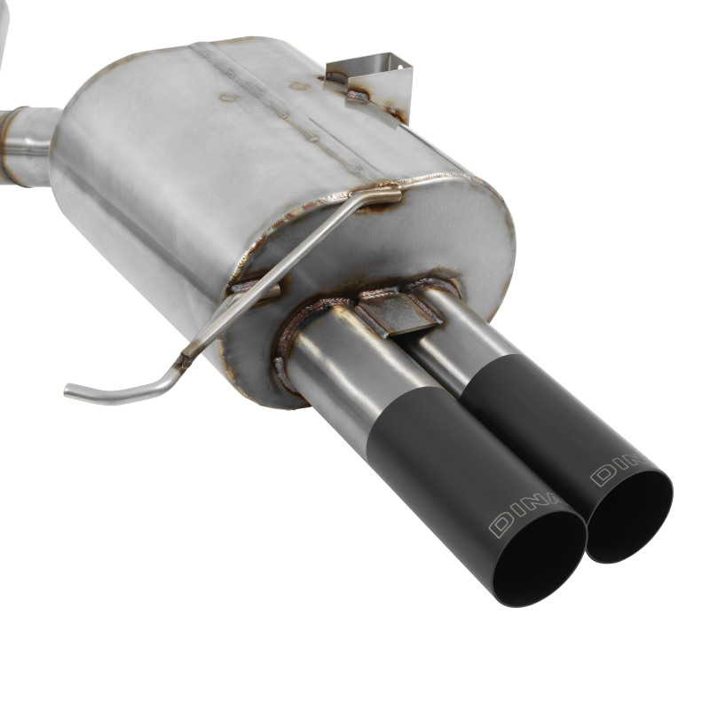 BMW M3 Performance Exhaust - Rear - Dinan - Axleback, Freeflow, Helmholtz Chamber, Polished, Black Tips - Black - `08-`13
