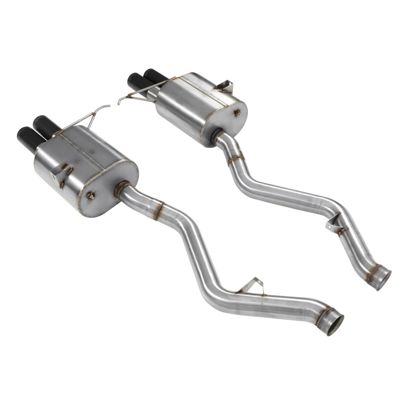 BMW M3 Performance Exhaust - Rear - Dinan - Axleback, Freeflow, Helmholtz Chamber, Polished, Black Tips - Black - `08-`13
