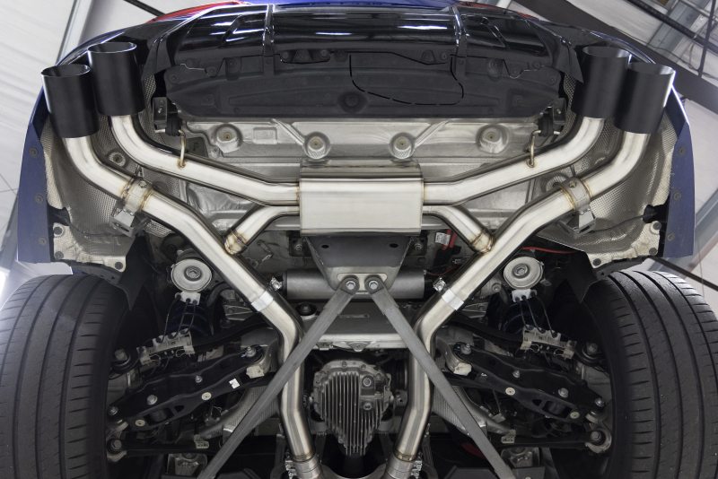 BMW X6 M Competition Performance Exhaust - Dinan - Axleback, Freeflow, Valved, Stainless Steel - Polished Tips - Polished - `20-`26