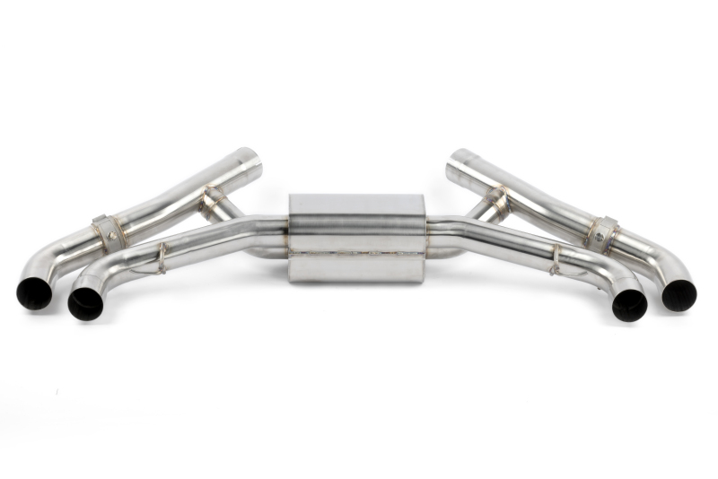 BMW X6 M Competition Performance Exhaust - Dinan - Axleback, Freeflow, Valved, Stainless Steel - Polished Tips - Polished - `20-`26