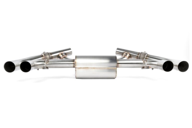BMW M240i Performance Exhaust - Dinan - Axleback, Freeflow, Quad Tips, Black Ceramic Coated Tips - Black - `23-`26