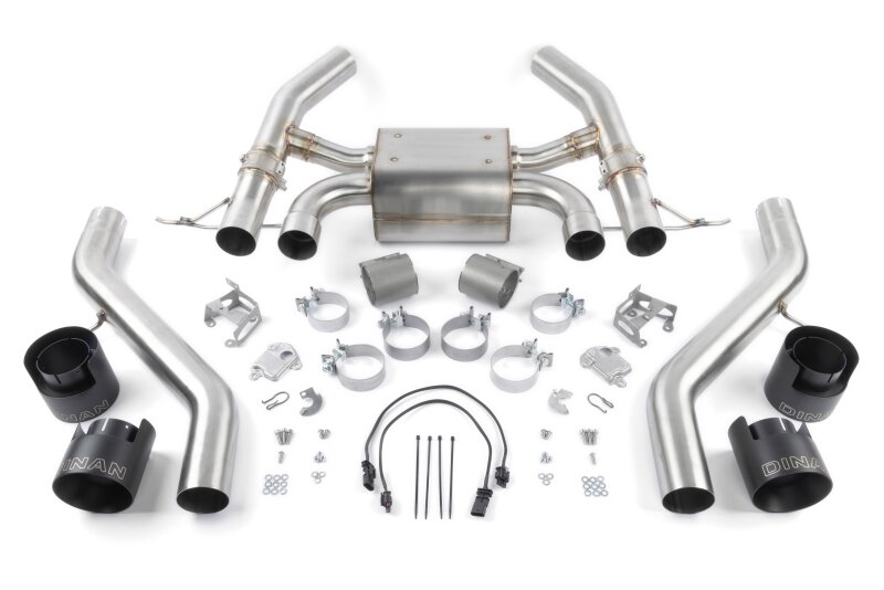 BMW M2 Performance Exhaust - Dinan - Axleback, Freeflow, Valved, Stainless Steel - Black - `23-`26