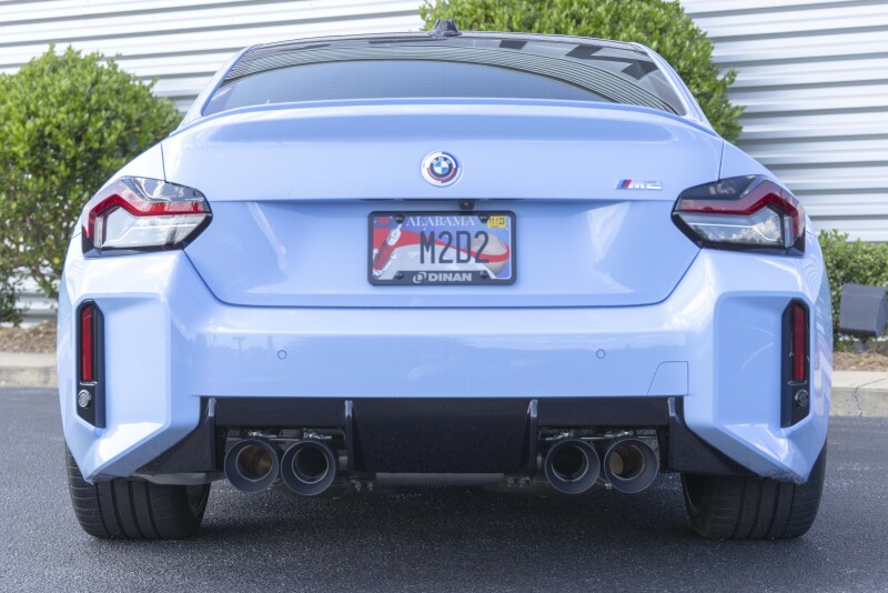 BMW M2 Performance Exhaust - Dinan - Axleback, Valved, Freeflow, Quad Tip - Polished - `23-`26