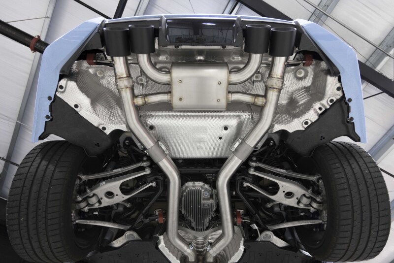 BMW M2 Performance Exhaust - Dinan - Axleback, Valved, Freeflow, Quad Tip - Polished - `23-`26
