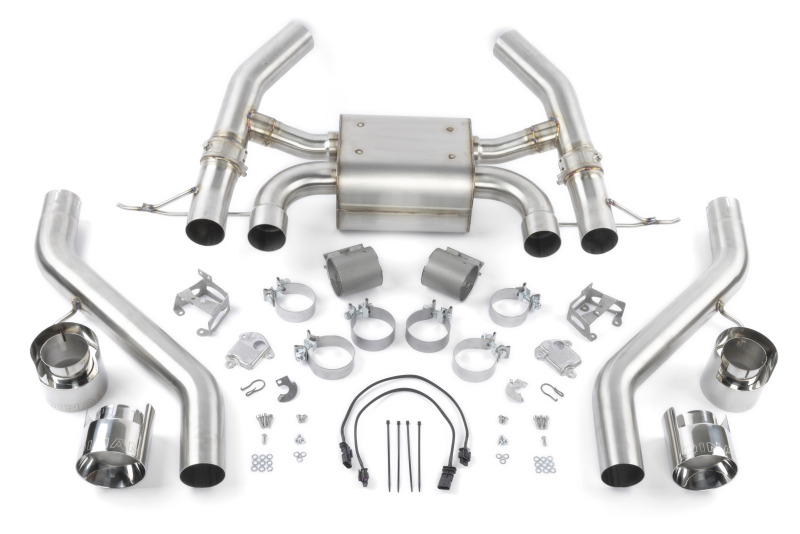 BMW M2 Performance Exhaust - Dinan - Axleback, Valved, Freeflow, Quad Tip - Polished - `23-`26