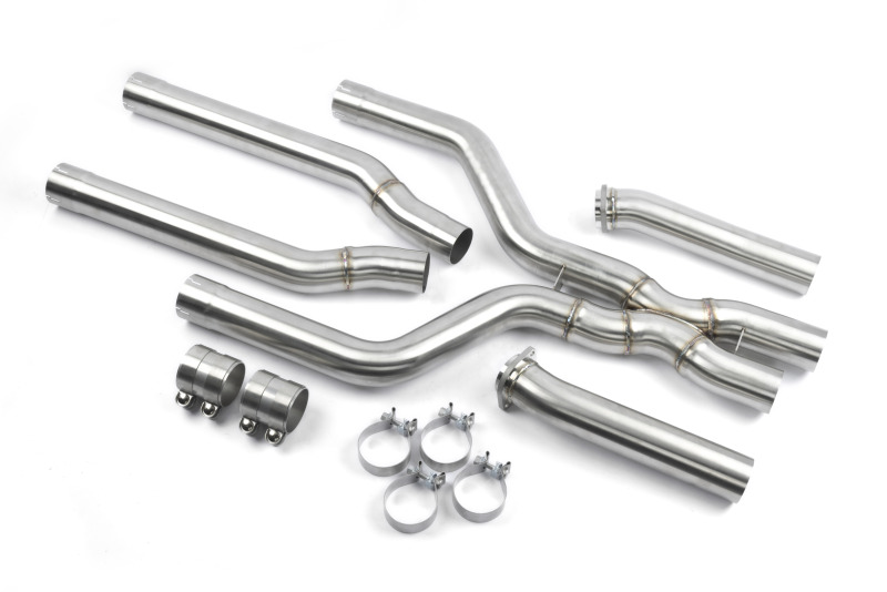 BMW X6M Performance Exhaust - Dinan - High Flow X-Pipe, 3.25in, T304 Stainless Steel - `24-`26