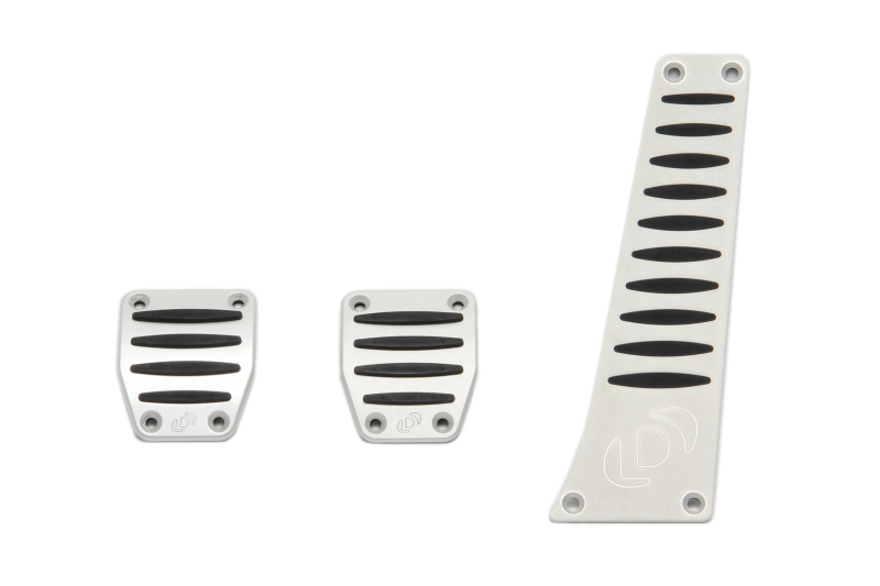BMW 228i Pedal Cover Set - Dinan - Aluminum with Rubber Inserts - Silver - 2014