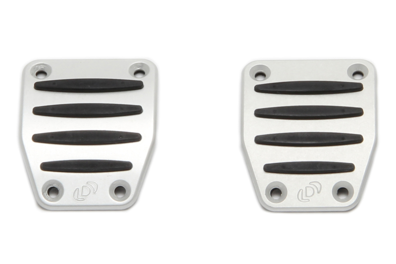 BMW 228i Pedal Cover Set - Dinan - Aluminum with Rubber Inserts - Silver - 2014