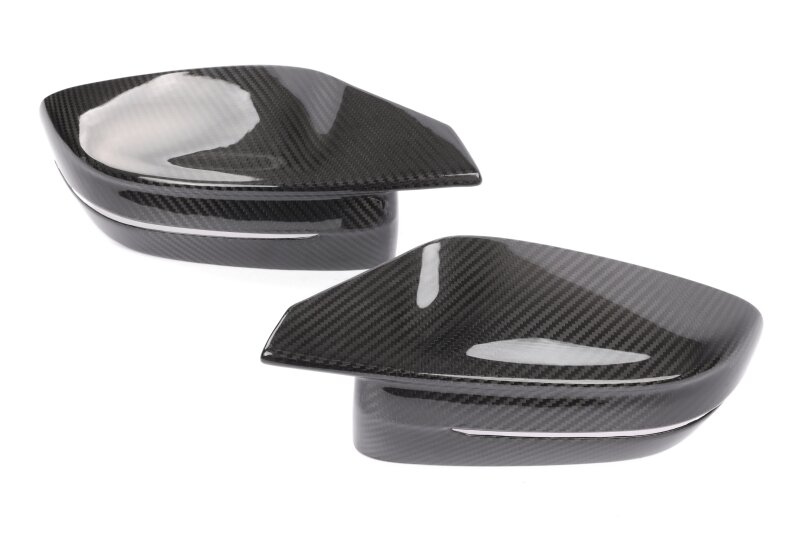 BMW M4 Mirror Covers - Dinan - Clear-coated Carbon, 2x2 Gloss Twill - Carbon Fiber - `21-`26
