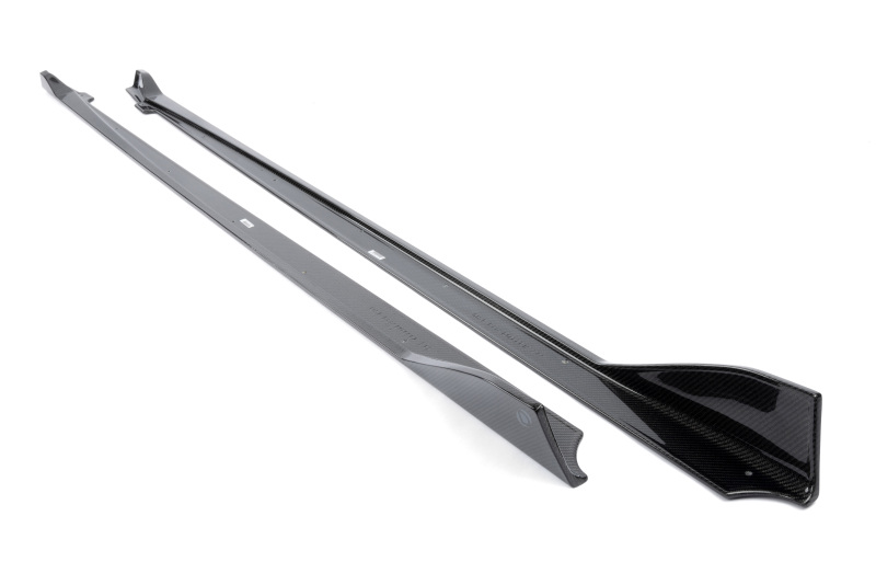 Toyota GR Supra Side Skirts - Dinan - 2x2 Gloss Twill Carbon Fiber - Carbon Fiber - `20-`26