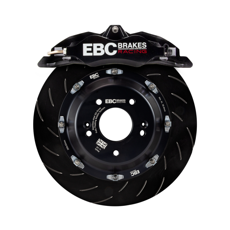 Toyota GT86 Brake Kit - Front - EBC - 330mm Rotors + Apollo-4 Calipers + Friction Pads + Braided Brake Lines - Black - `12-`21