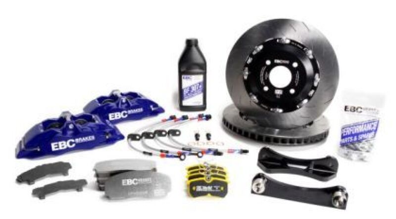 BMW M5 Brake Kit - Front - EBC - Apollo-6 Calipers + 350mm Rotors - Blue - `00-`03