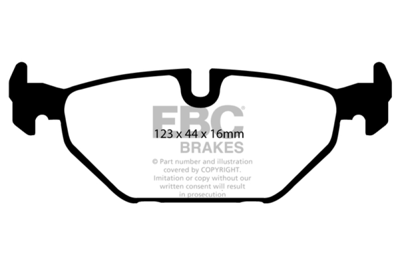 Saab 9-5 Brake Pads - Rear - EBC - Greenstuff 2000 Series - `99-`01 Saab 9-5 Brake Pads - Rear - EBC - Greenstuff 2000 Series - `99-`01