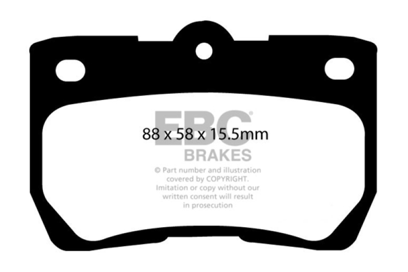 Lexus GS300 Brake Pads - Rear - EBC - Greenstuff 2000 Series Sport - `06-`07 Lexus GS300 Brake Pads - Rear - EBC - Greenstuff 2000 Series Sport - `06-`07