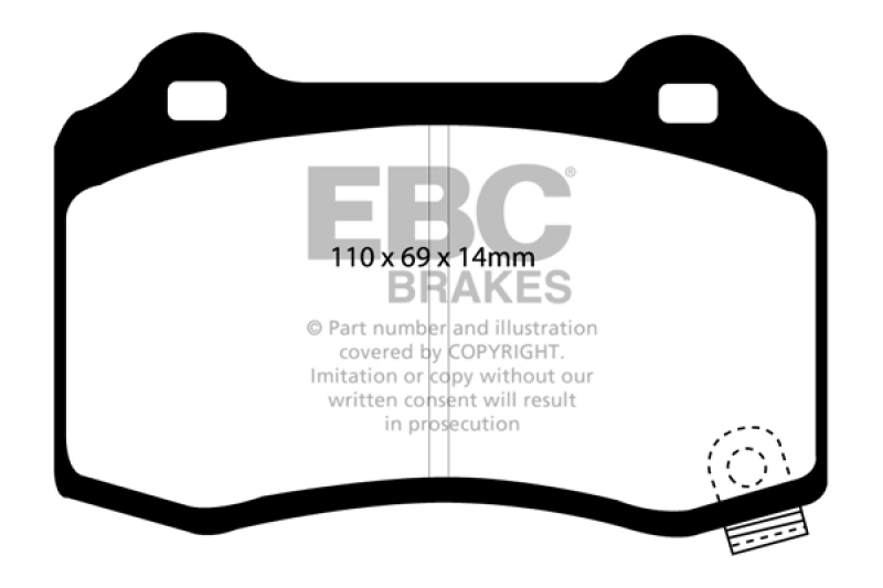 Tesla Model S Brake Pads - Rear - EBC - Greenstuff - `12-`17 Tesla Model S Brake Pads - Rear - EBC - Greenstuff - `12-`17