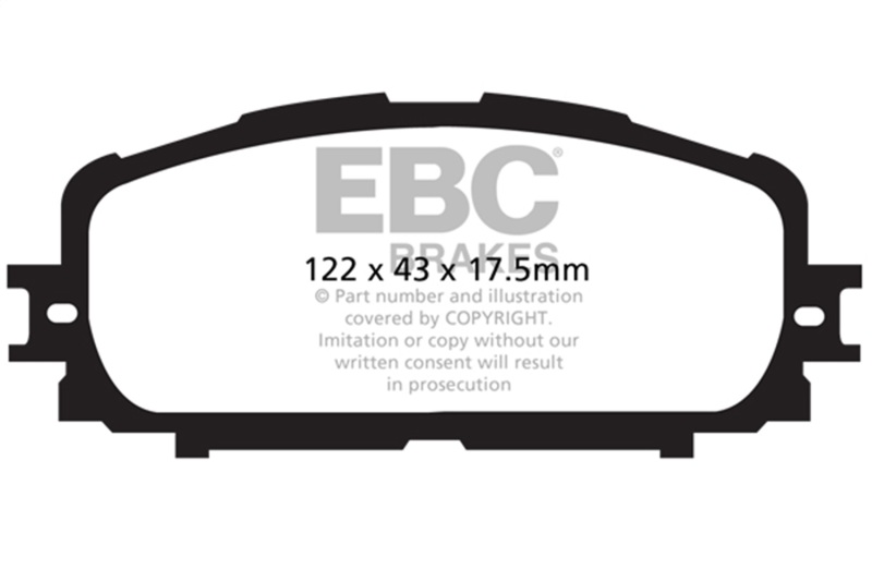 Toyota Yaris Brake Pads - Front - EBC - Greenstuff 2000 Series Sport - `12-`27