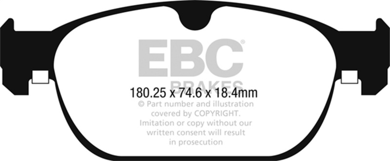 Volvo S90 Brake Pads - Front - EBC - Greenstuff 2000 Series Sport - `17-`27