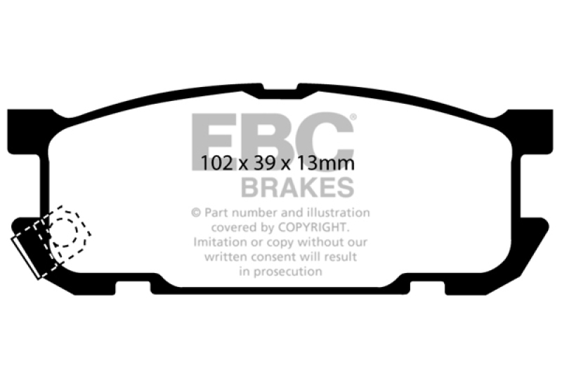 Mazda Miata MX5 Brake Pads - Rear - EBC - Redstuff - `01-`03
