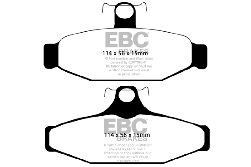 Aston Martin Virage Brake Pads - Rear - EBC - Yellowstuff - `93-`00