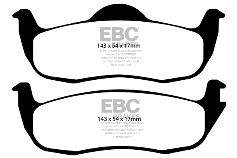 Jeep Commander Brake Pad Set - Rear - EBC - Yellowstuff - `05-`10 Jeep Commander Brake Pad Set - Rear - EBC - Yellowstuff - `05-`10
