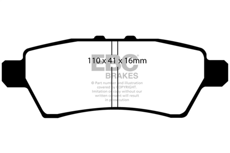 Nissan Pathfinder Brake Pads - Rear - EBC - Yellowstuff - `05-`12