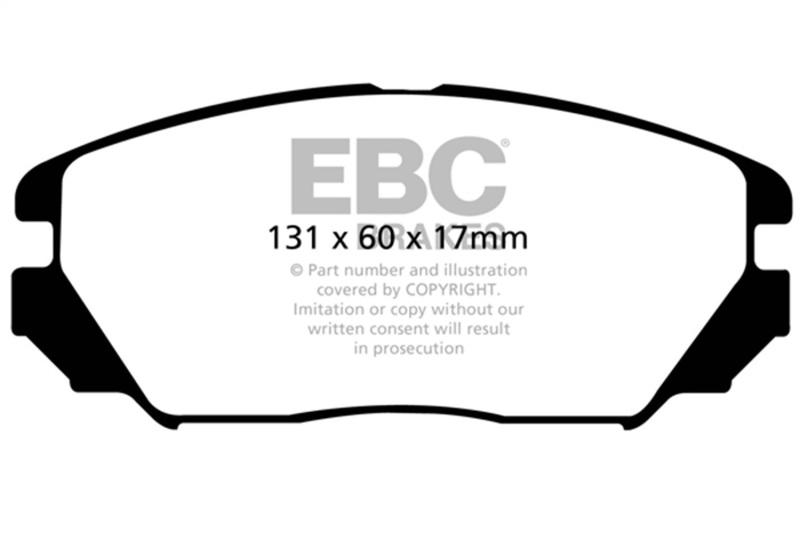 Hyundai Azera Brake Pads - Front - EBC - Yellowstuff - `08-`09