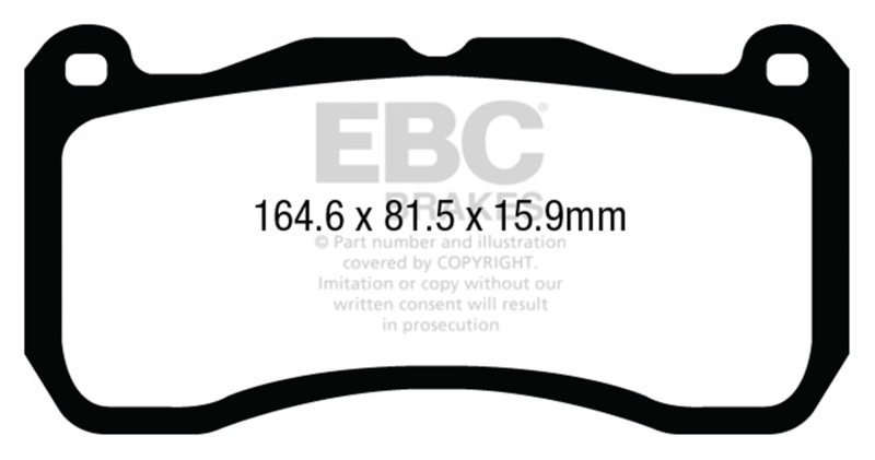 Ford Mustang Brake Pads - Front - EBC - Yellowstuff - `13-`14