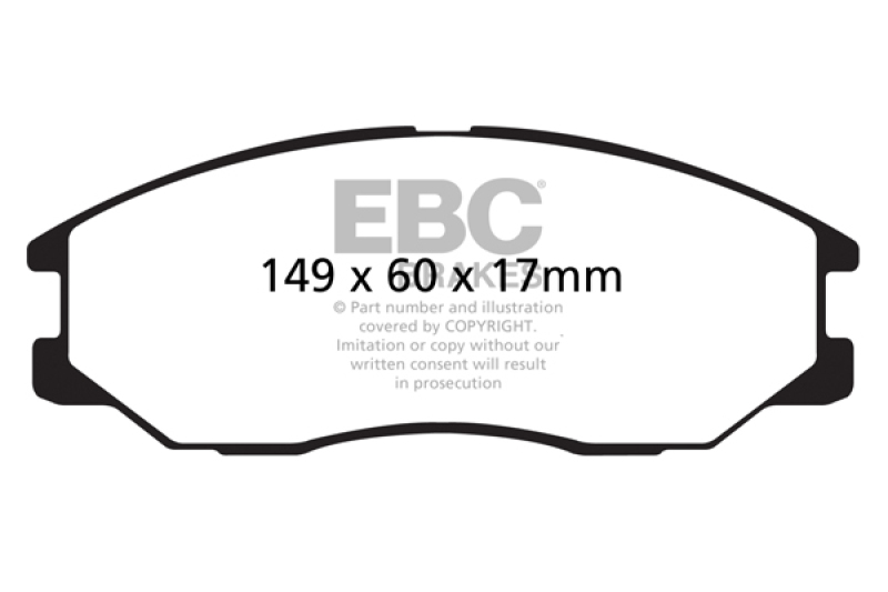 Kia Sorento Brake Pads - Front - EBC - 6000 Series Greenstuff - `08-`10 Kia Sorento Brake Pads - Front - EBC - 6000 Series Greenstuff - `08-`10