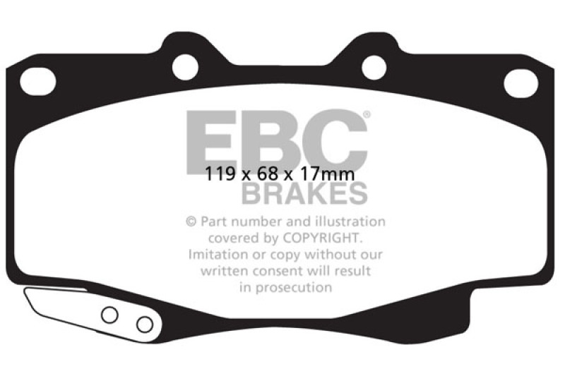 Toyota Tacoma Brake Pads - Front - EBC - Greenstuff - `99-`04 Toyota Tacoma Brake Pads - Front - EBC - Greenstuff - `99-`04
