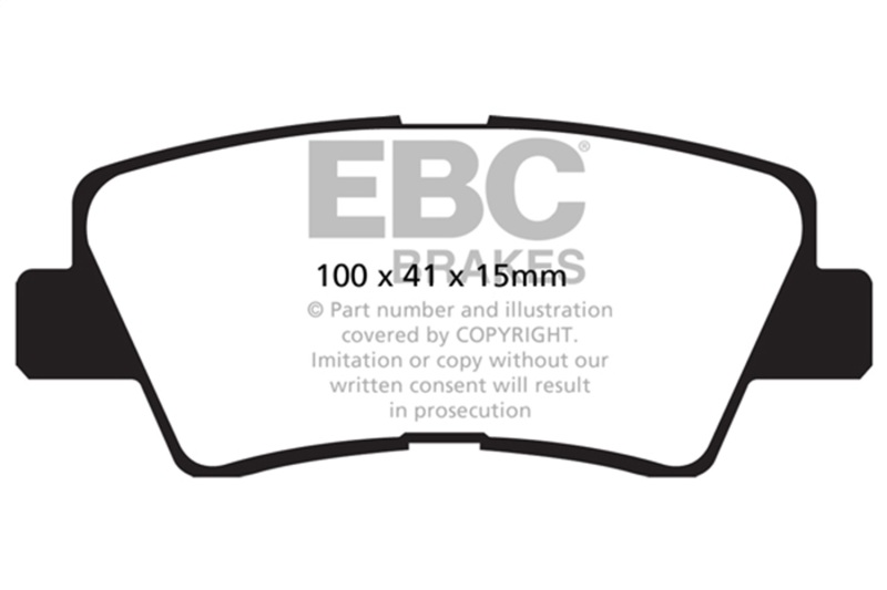 Hyundai Azera Brake Pads - Rear - EBC - Ultimax2 - `09-`11