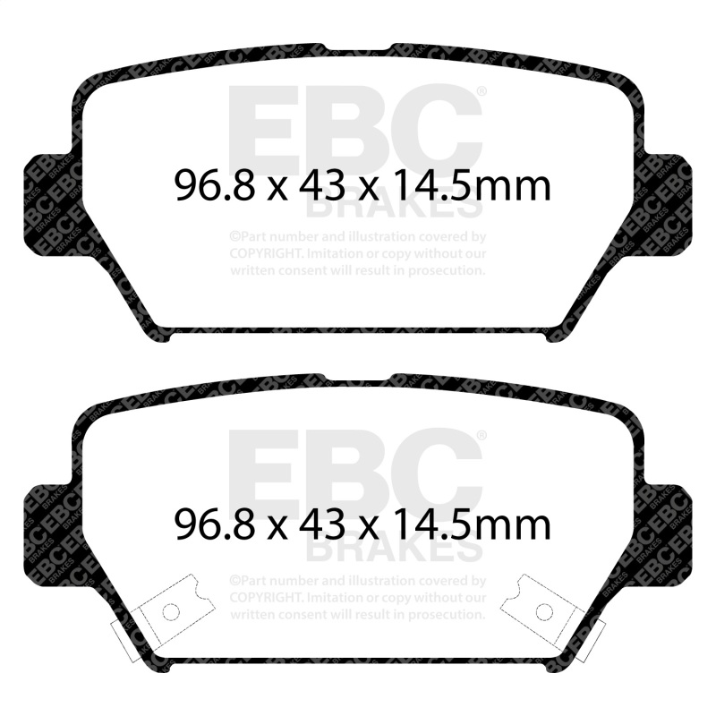 Mitsubishi Eclipse Cross Brake Pads - Rear - EBC - Ultimax2 - `18-`27