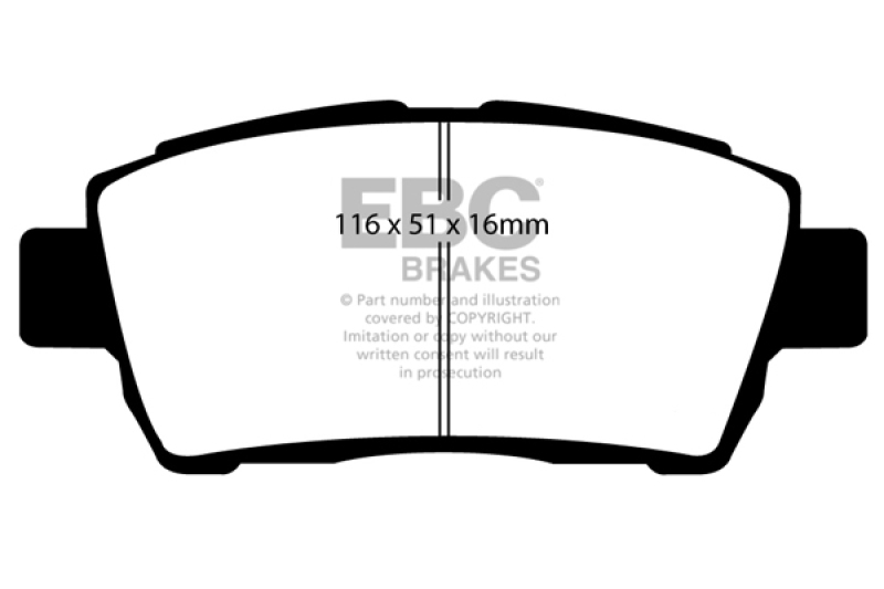 Scion IQ Brake Pads - Front - EBC - Ultimax2 - `11-`15 Scion IQ Brake Pads - Front - EBC - Ultimax2 - `11-`15