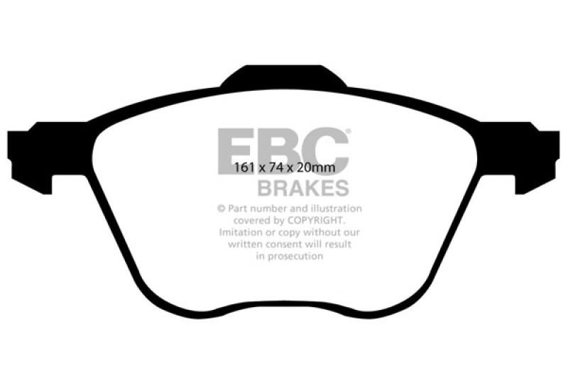Volkswagen Eurovan Brake Pads - Front - EBC - Ultimax2 - 2001 Volkswagen Eurovan Brake Pads - Front - EBC - Ultimax2 - 2001