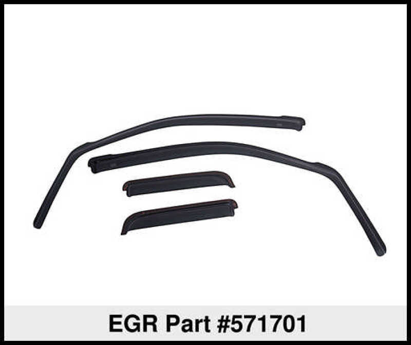 GMC Sierra Window Visors (Set of 4) - Front + Rear - EGR - In-Channel - Dark Smoke - `07-`13