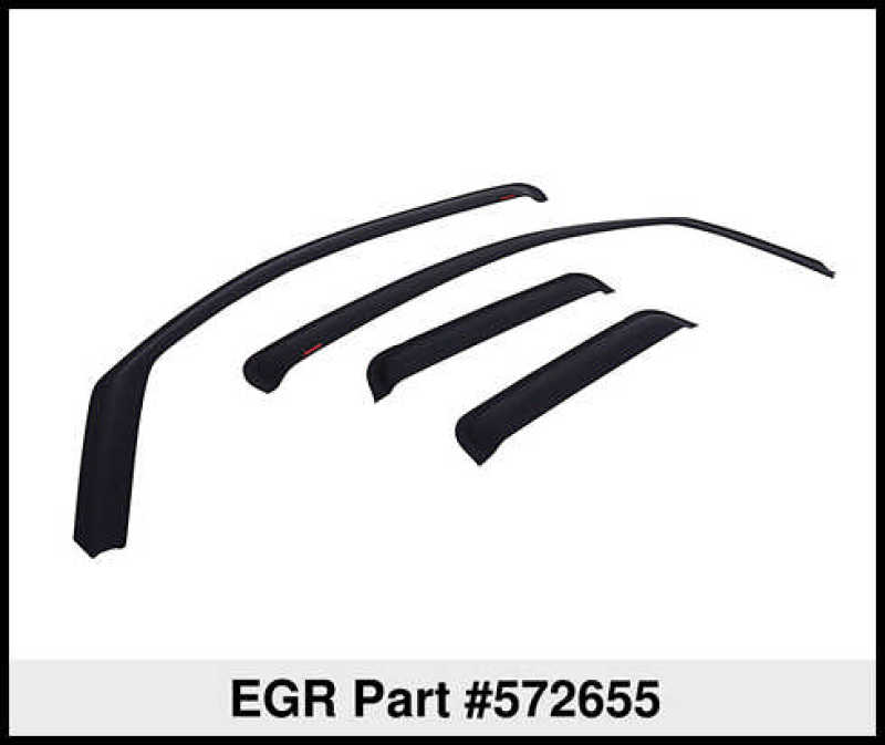 Ram 1500 Window Visors (Set of 4) - Front + Rear - EGR - In-Channel - Matte Black - `02-`11