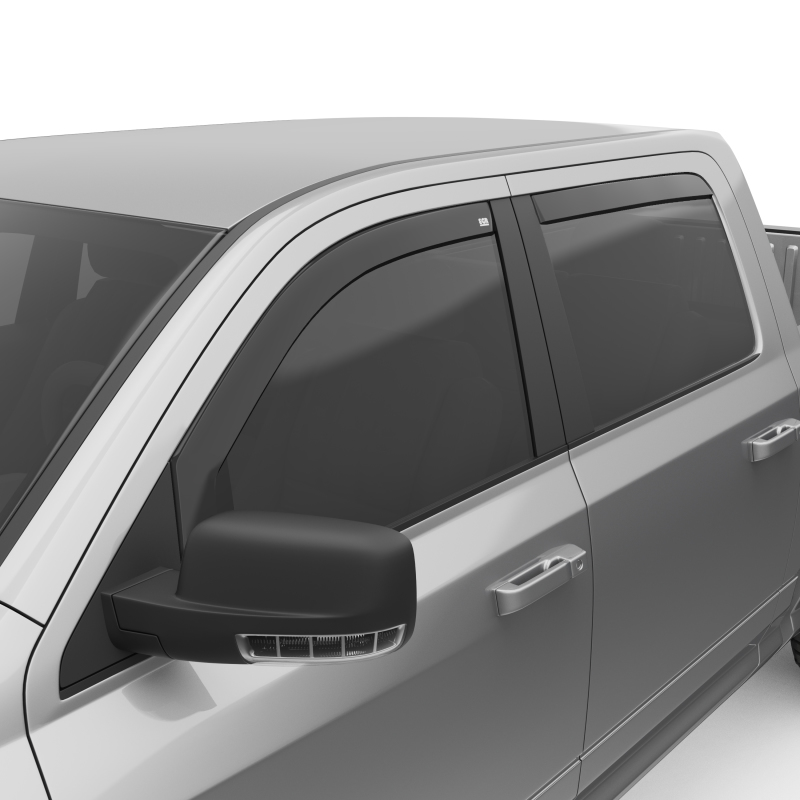 Ram 2500 Wind Deflectors - Front + Rear - EGR - In-Channel - Dark Smoke - `08-`24