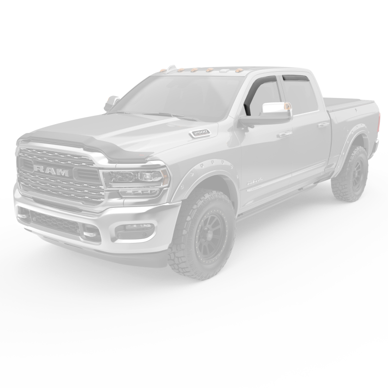 Ram 3500 Wind Deflectors - Front + Rear - EGR - In-Channel - Matte Black - `19-`25