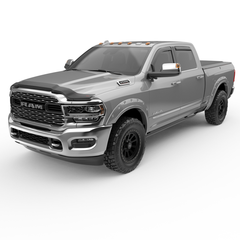 Ram 3500 Wind Deflectors - Front + Rear - EGR - In-Channel - Matte Black - `19-`25