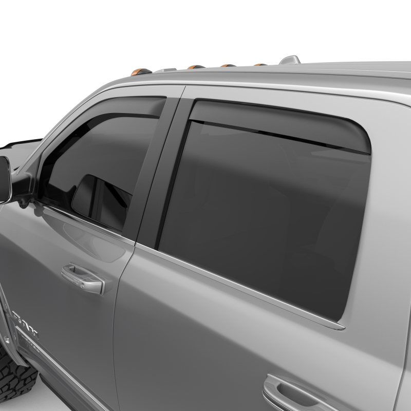 Ram 3500 Wind Deflectors - Front + Rear - EGR - In-Channel - Matte Black - `19-`25