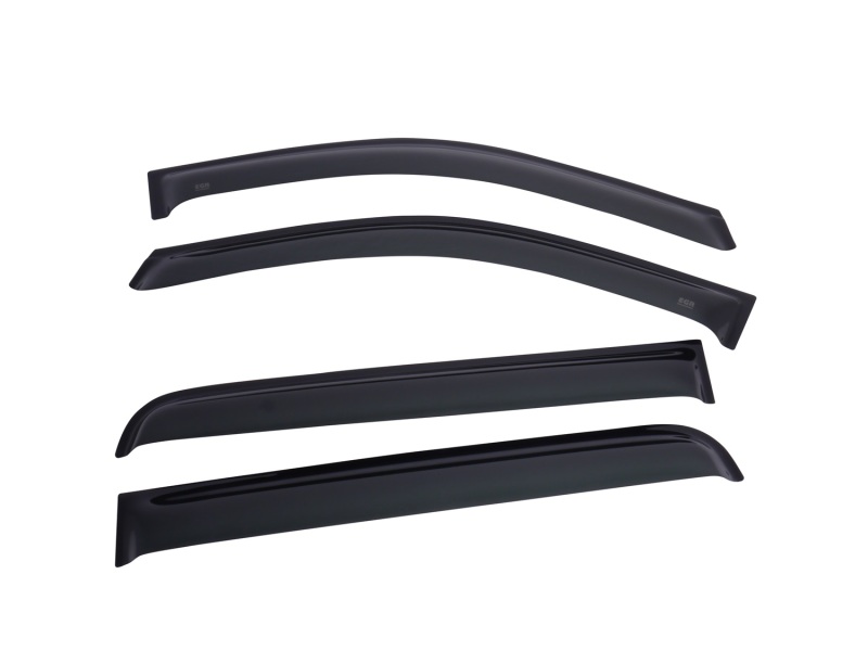 GMC Sierra 1500 Wind Deflectors - Front + Rear - EGR - Tape-On - Dark Smoke - `19-`25 GMC Sierra 1500 Wind Deflectors - Front + Rear - EGR - Tape-On - Dark Smoke - `19-`25