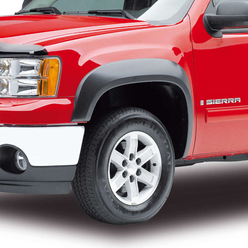 GMC Sierra Fender Flares - Front + Rear - EGR - Rugged Look - Black - `07-`13